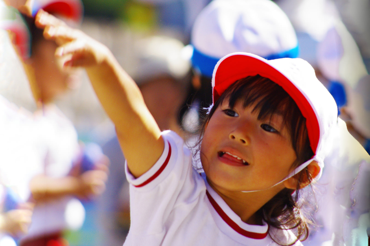 運動会の子供